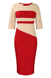 Von Prominenten inspiriertes, figurbetontes Midikleid